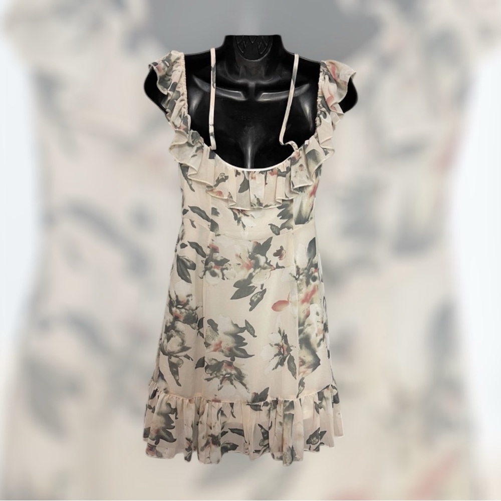 Floral Ruffle Mini Dress - Picture 3 of 12